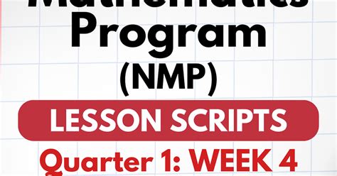 GRADE 9 NMP Lesson Scripts (Q1: Week 4) .